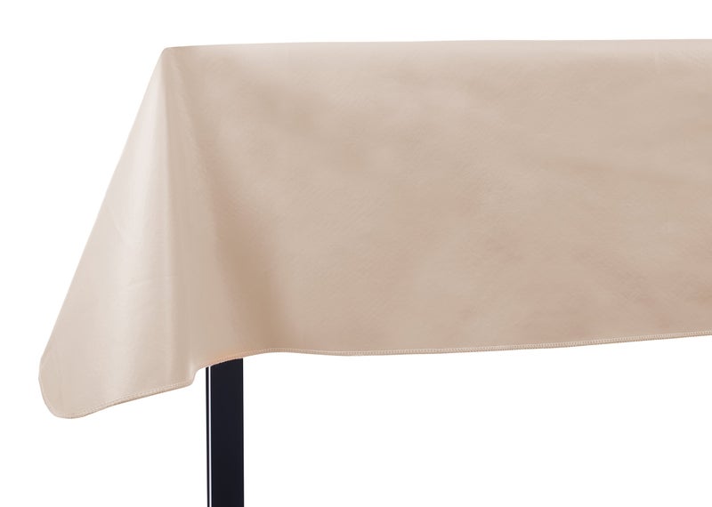 Yourtablecloth Heavy Duty Vinyl Rectangle or Square Tablecloth â€“ 6 Gauge Heavy Duty Tablecloth â€“ Flannel Backed â€“ Wipeable Tablecloth with Vivid Colors & Many Sizes 52 x 108 Sand - Image 1